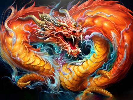 Der kraftvolle chinesische Drachen des Erdjahres. Tierkreiszeichen 2023