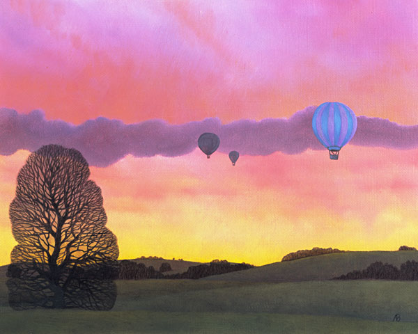 Balloon Race, 2004 (oil on canvas)  von Ann  Brain