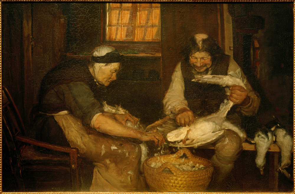 Zwei Alte, die Möwen rupfen. Lars Gaihede und die alte Lene von Anna Ancher