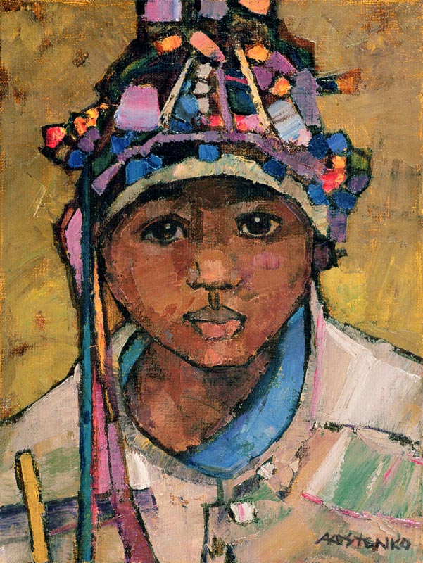 Portrait of a Boy (oil on canvas)  von Anna  Kostenko