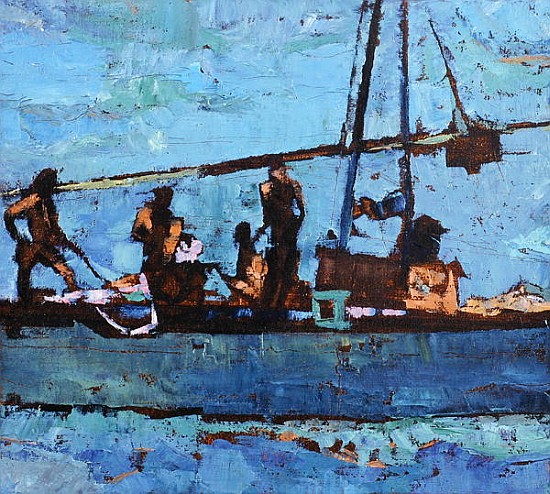 Egyptian Fishermen (oil on canvas)  von Anna  Kostenko