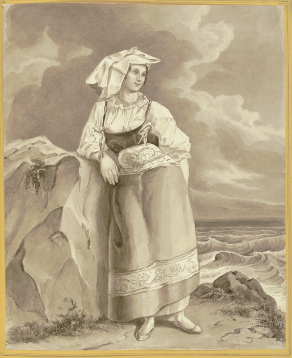 Italienerin am Meeresstrand von Anna von Biedenfeld