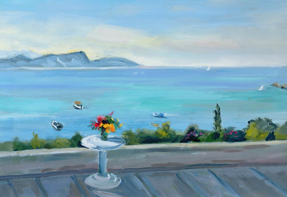 A terrace looking out to sea  von Anne  Durham