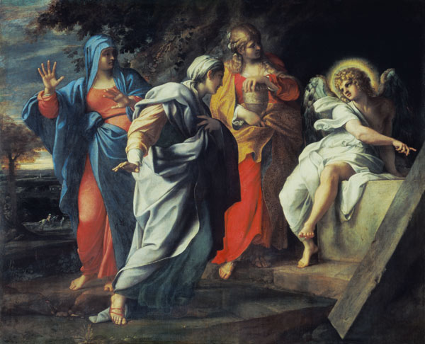 Die heiligen Frauen am Grabe Jesu. von Annibale Carracci