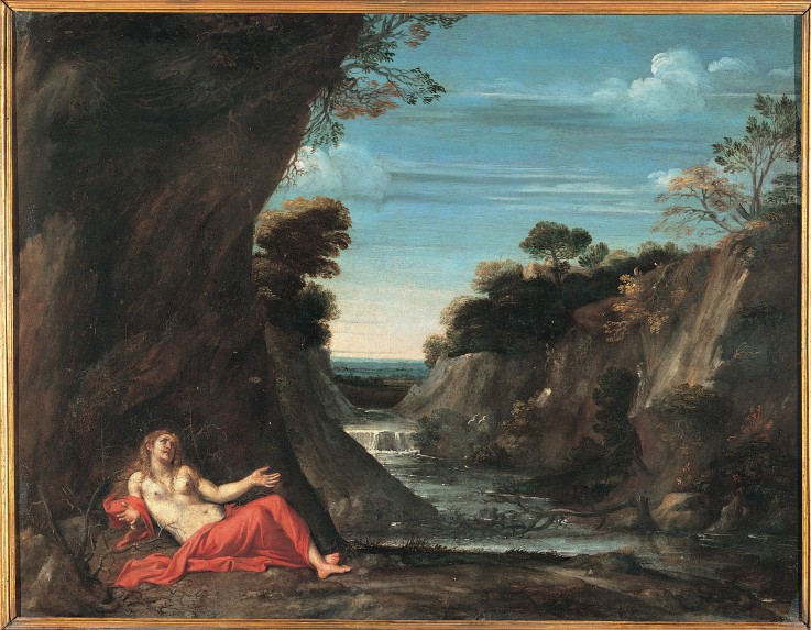 Landschaft mit der büßenden Maria Magdalena von Annibale Carracci
