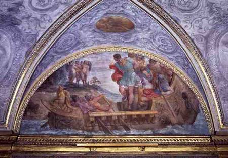 Lunette depicting Ulysses and the Sirens, from the 'Camerino' von Annibale Carracci