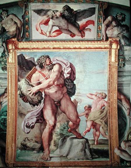 Polyphemus Attacking Acis and Galatea von Annibale Carracci