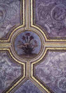 Floral ceiling decoration, from the 'Camerino' 1596