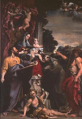 Thronende Madonna mit dem heiligen Matthaeus 1588
