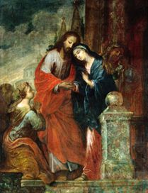 Abschied Jesu von seiner Mutter von Anonym, Haarlem