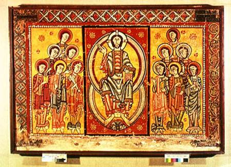 Christ in Majesty Surrounded by the Twelve Apostles von Anonym Romanisch