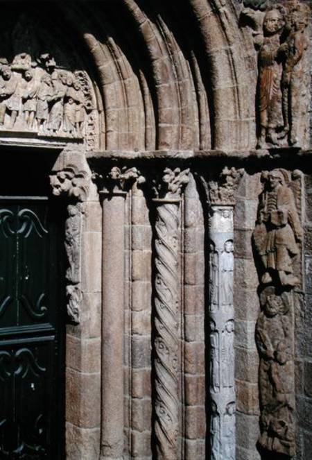 Detail of the Portico de las Platerias with images of the Epiphany and the Passion (photo) von Anonym Romanisch