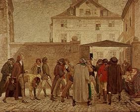 Friedrich Schiller auf dem Wege zu seiner Antrittsvorlesung, Jena von Anonym, Haarlem