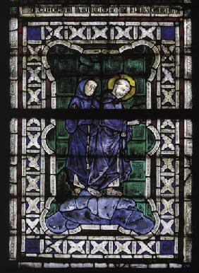 Assisi, Glasfenster, Antonius predigt.. 1315