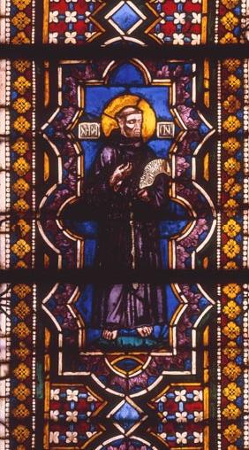 Assisi, Glasfenster, Hl.Franz v.Assisi 1315