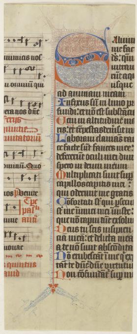 Initiale S (verso Textfragment)