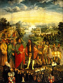 Christus und der Hauptmann von Kapernaum Epitaph des Balthasar Mehl u. s. Frau von Anonym (Breslauer Maler)