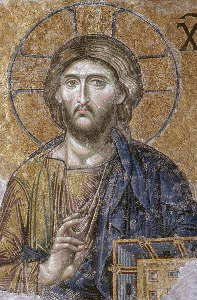 Mosaic depicting the Deesis Christ, South Gallery,Byzantine von Anonymous