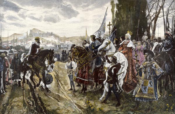 Eroberung Granadas / Pradilla nach Gemälde von Francisco Pradilla y Ortiz von Anonymous