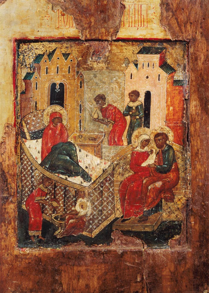 The Birth of the Virgin, Russian (Moscow) von Anonymous