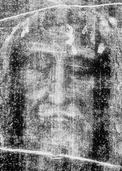Turiner Grabtuch, Kopf in photographischer Umkehrung von Anonymous