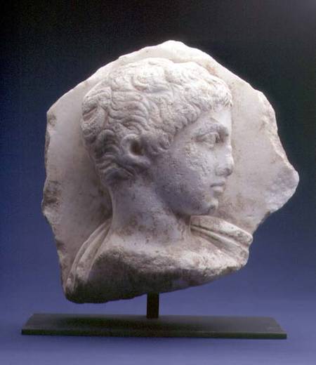 Attic relief fragment depicting the bust of a male youth in profileGreek von Anonymous