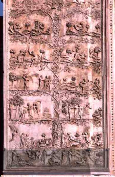 Bas-relief panel depicting scenes from Genesisfrom the lower cathedral facade von Anonymous