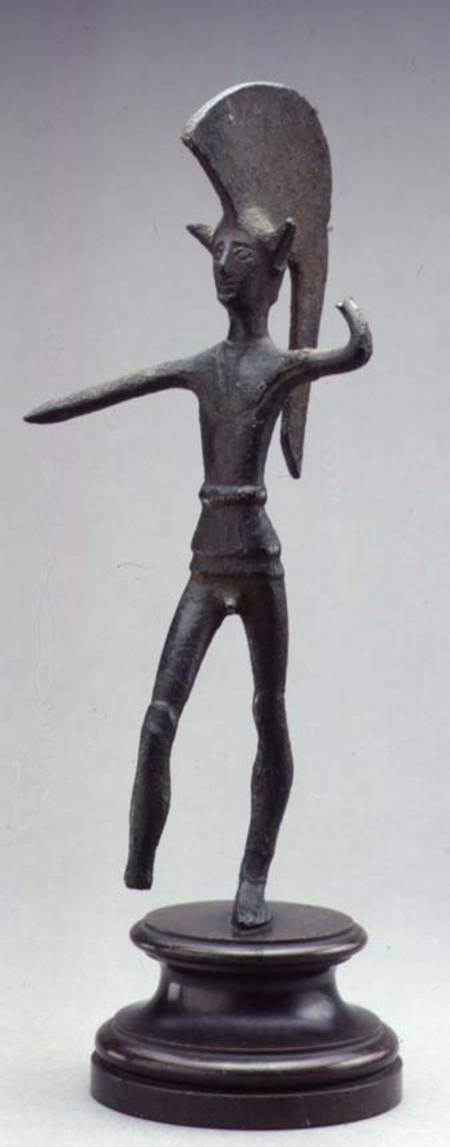 Bronze figure of a warriorUmbrian von Anonymous