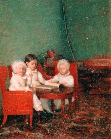 Children in an Interior von Anonymous
