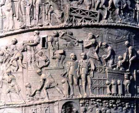 The Construction of a Roman Campfrom Trajan's column von Anonymous