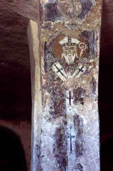 A Damaged Fresco of a Bishop von Anonymous
