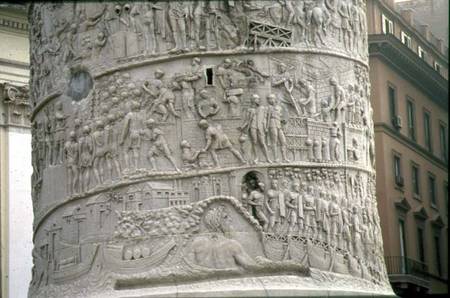 The Departure of the Army and the Construction of a Roman Campfrom Trajan's Column von Anonymous