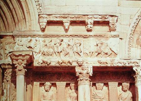 Detail from the central portal of the west facadedepicting scenes from the Passion of Christ von Anonymous