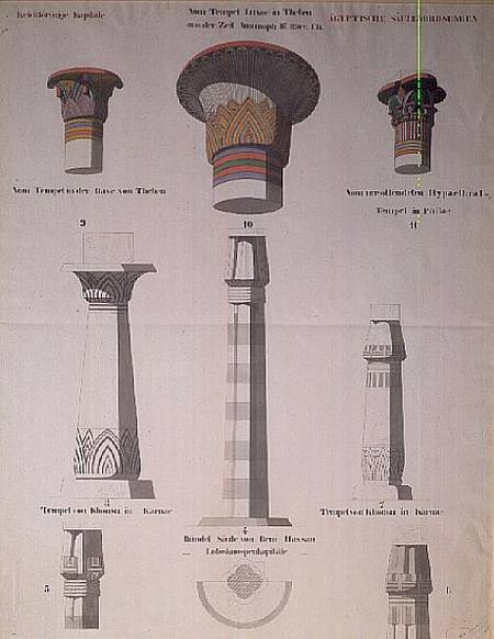 Egyptian order of columnsstudy von Anonymous