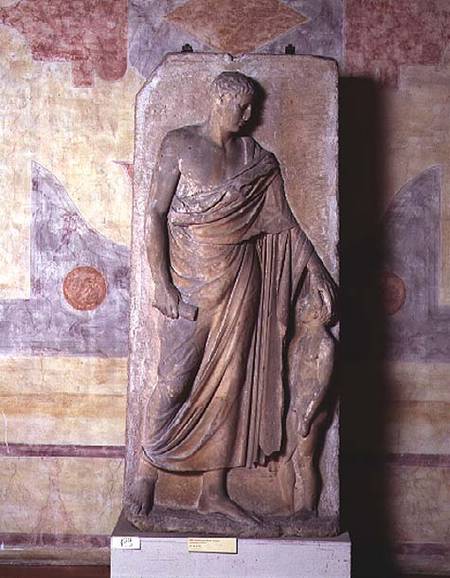Funerary stele depicting a leave-taking sceneGreek von Anonymous