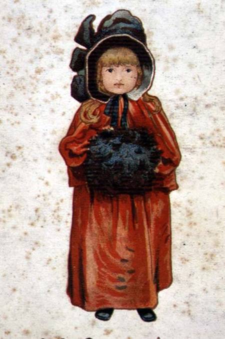 Girl with a muff, Victorian von Anonymous