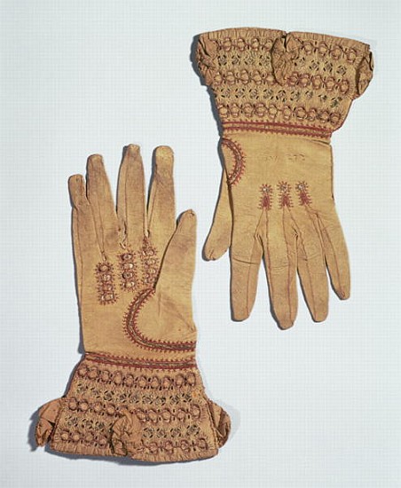 Gloves belonging to Queen Anne, 17th century von Anonymous