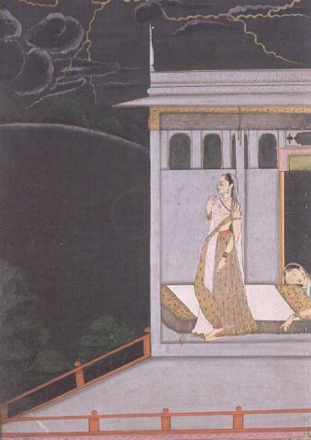 Lady waiting for her lover, from the 'Vasakasayya Nayika', one of the heroines of Hindu Rhetoric von Anonymous