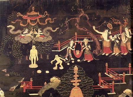 The Life of Buddha Shakyamuni, detail of his Childhood,Tibetan von Anonymous