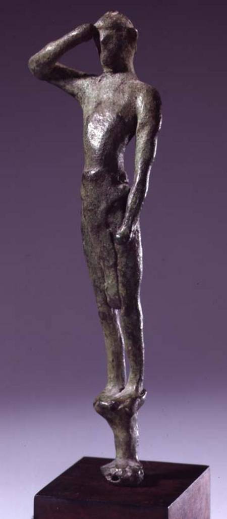 Man at prayer, Archaic Greek bronze sculpture some in the Grotto of Psychso, Crete von Anonymous