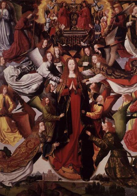 Mary - Queen of Heaven by Master of the St. Lucy Legend von Anonymous