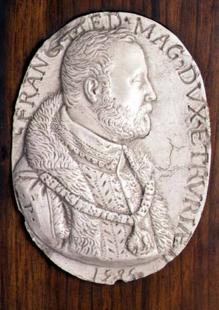Medallion bearing the portrait of Francesco de' MediciDuke of Florence (1541-87) (who founded a Maio von Anonymous