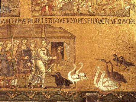Noah taking the Animals into the Arkmosaic in the Vestibule of San Marco von Anonymous