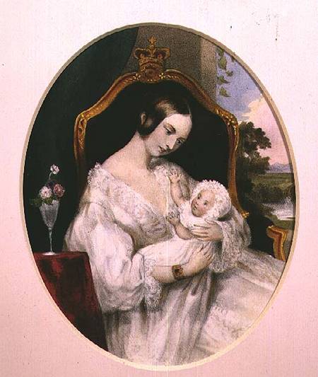 Queen Victoria with the Princess Royal as a baby von Anonymous