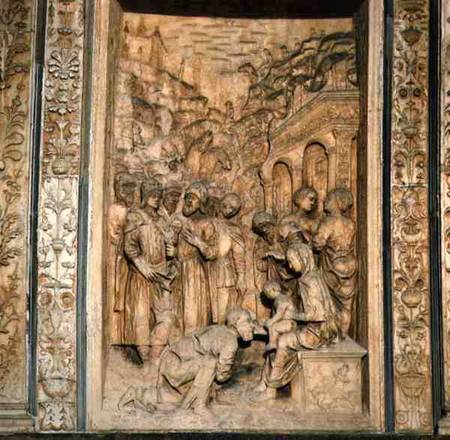 Relief panel of the Adoration of the Magifrom the church exterior von Anonymous