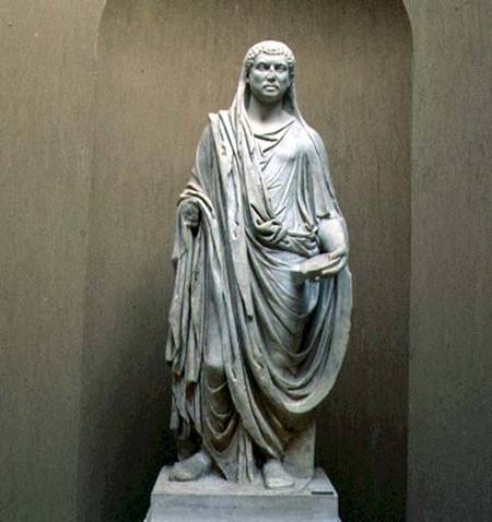 Statue of the Emperor Maxentius (306-312 AD) as Pontifex Maximus Roman von Anonymous