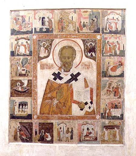 St.Nicholas with scenes from his lifeRussian (Tver) von Anonymous