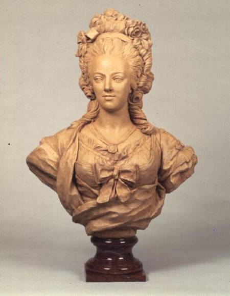 Terracotta bust of Marie Antoinette in the manner of Augustin Pajou von Anonymous