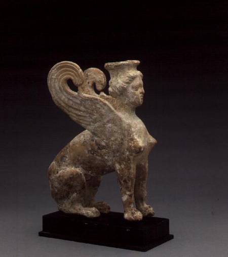 Terracotta figure of a sphinx, from South Italy,Greek von Anonymous