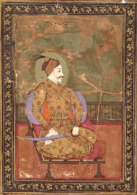 58.20/25A Portrait of Sultan Abdullah Qutb Shah seated, (1626-72), Golconda, Deccani School 1670